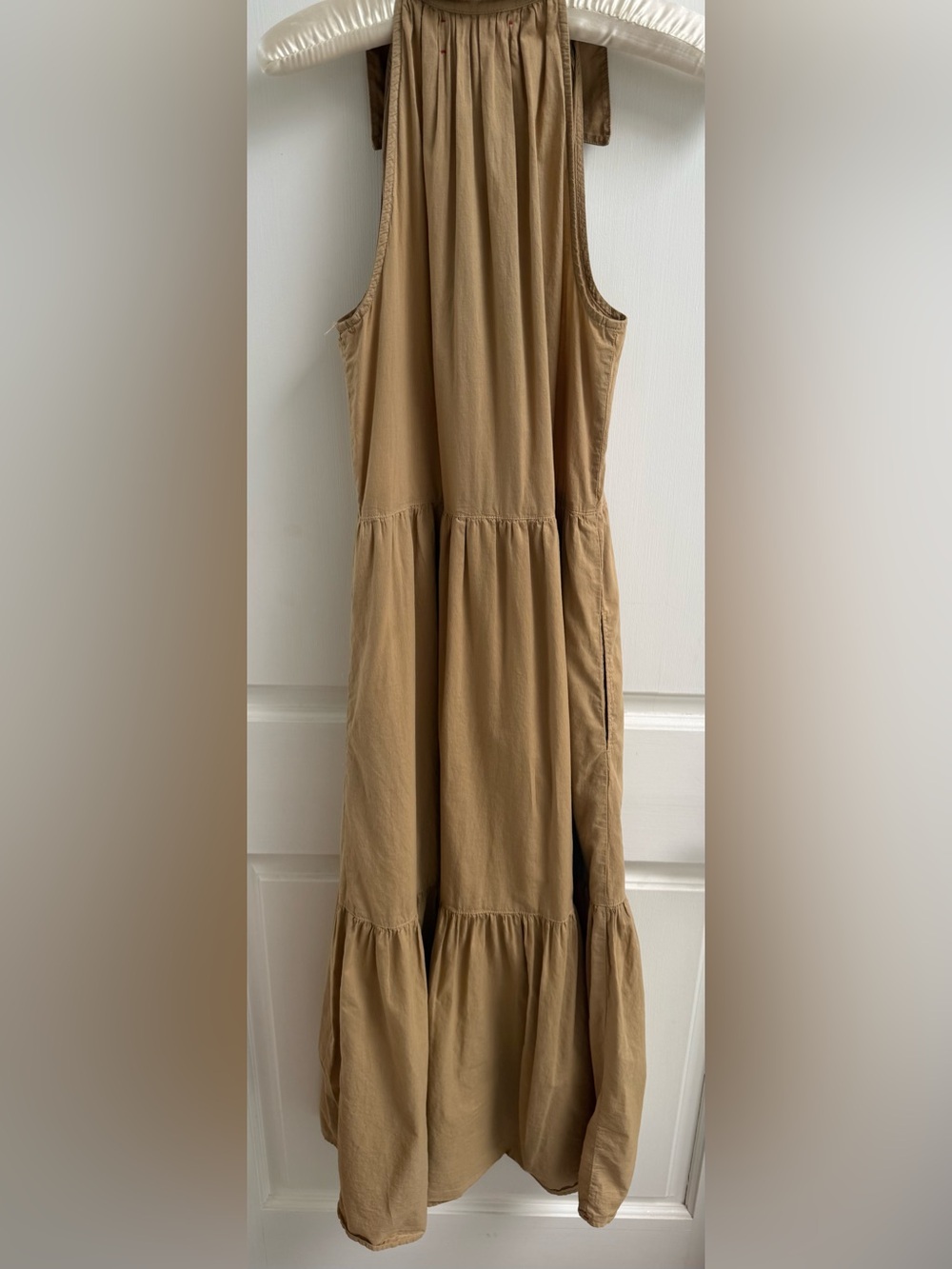 XiRENA Sleeveless Tiered Button-Front Maxi Dress in Taupe - Picture 6 of 6